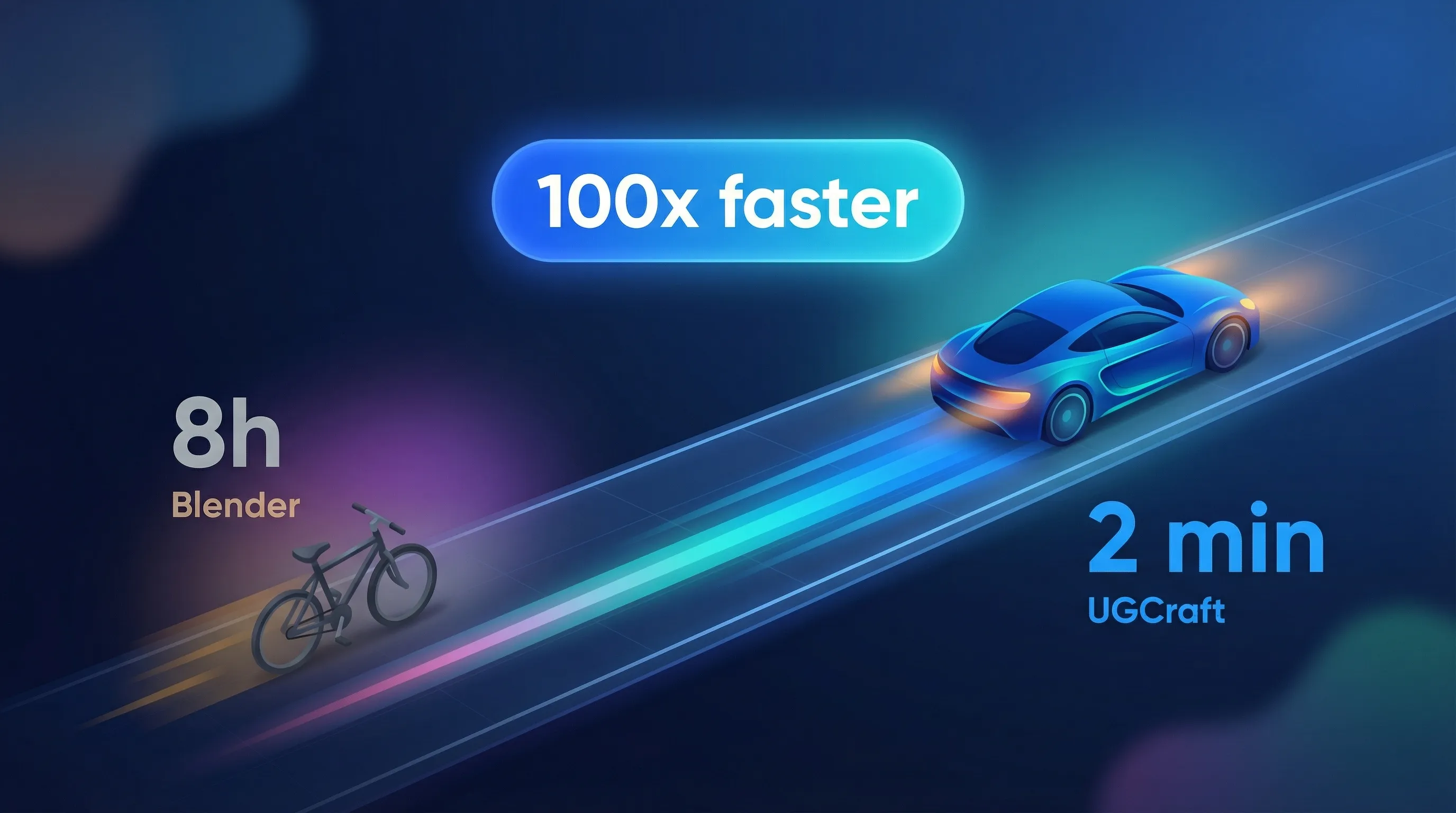 100x faster: Blender 8 hours vs UGCraft 2 minutes