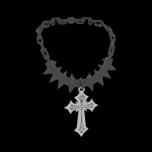 Serrated Black Gothic Necklace - Roblox