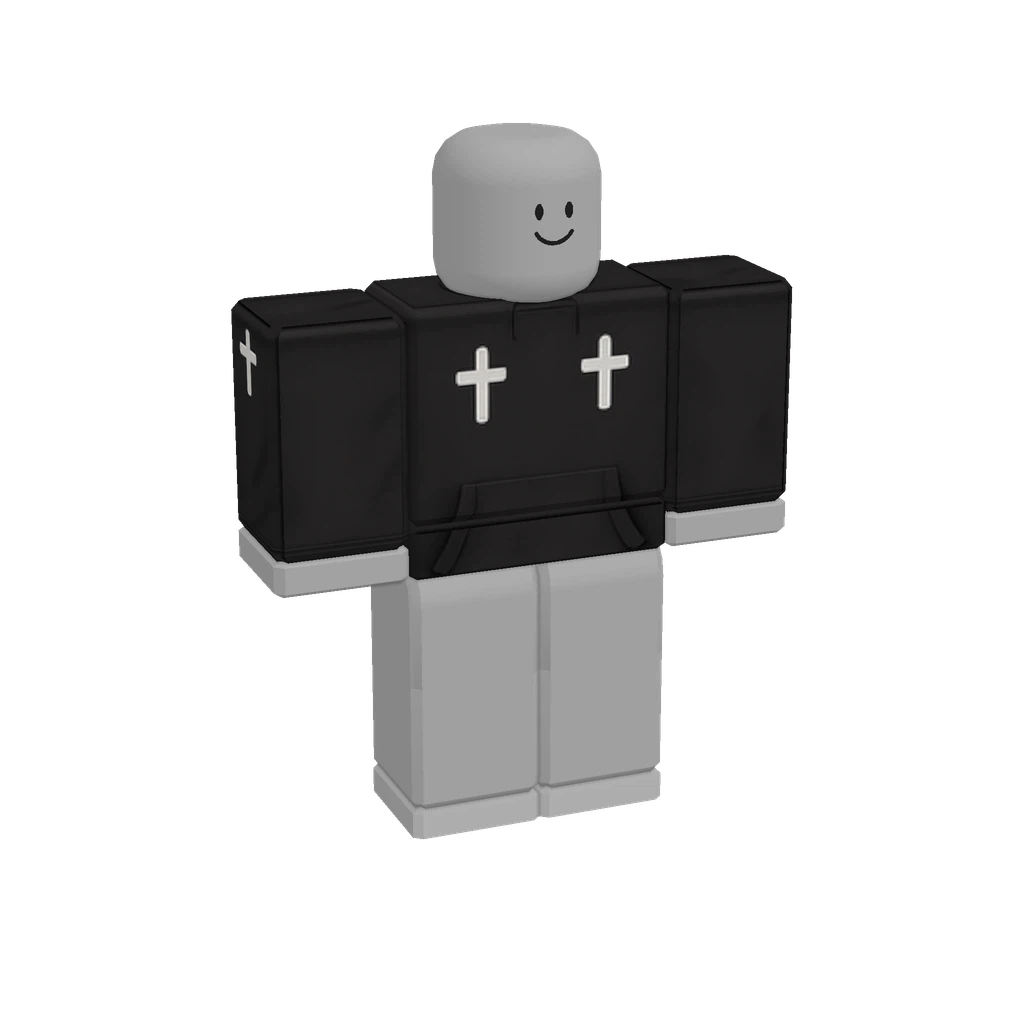 Black Cross Hoodie - Roblox Shirt Template