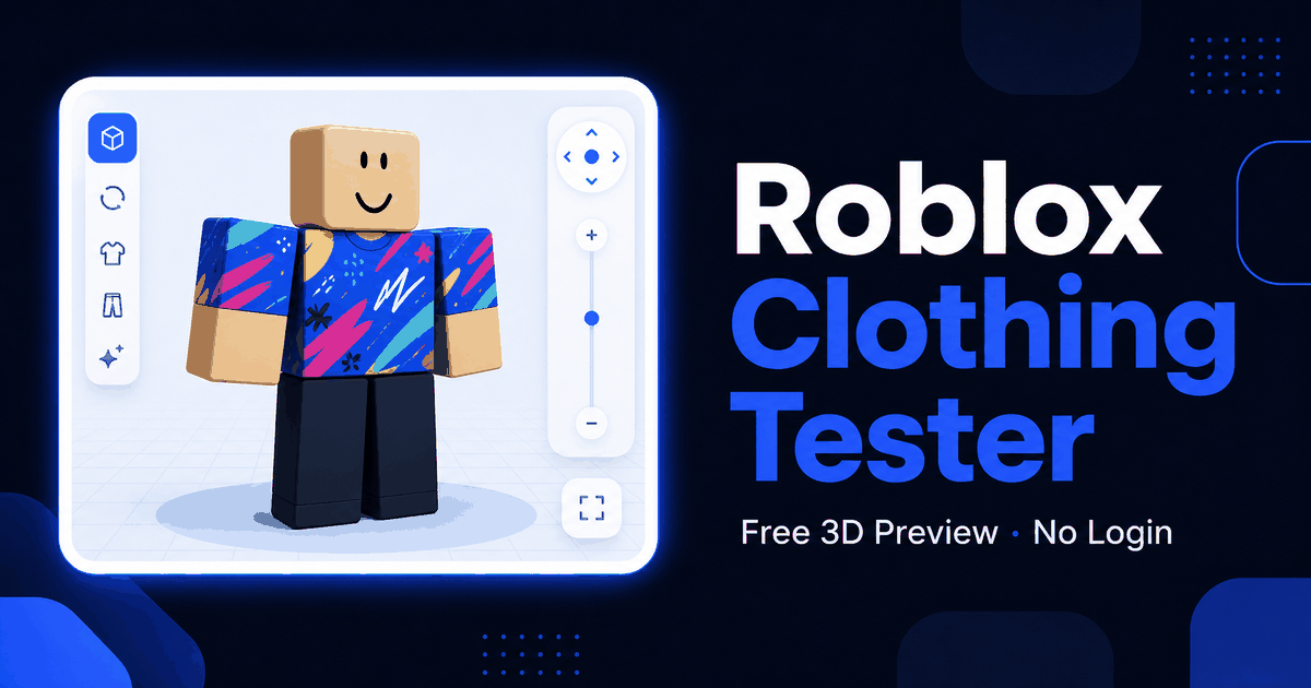 Roblox Clothing Tester – 3D Shirt &amp; Pants Preview | UGCraft